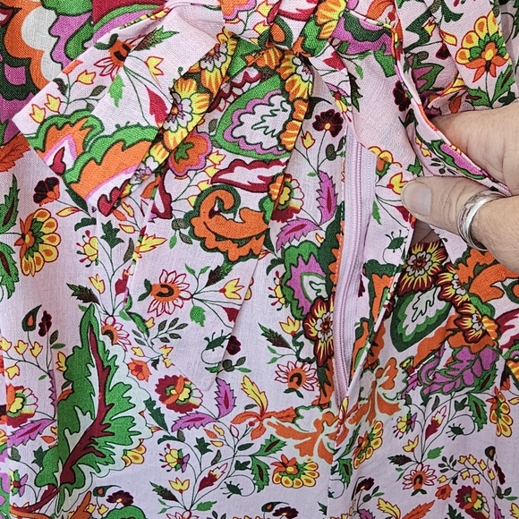 NWT Gibson Latimer Vibrant Cotton Linen Blend Wide Leg High Waist Pants XL - Picture 5 of 6